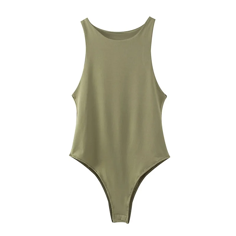 2025 summer solid sexy bodycon women bodysuits female 8 color green slim casual bodysuit chic lady club short playsuits femme - Image 11