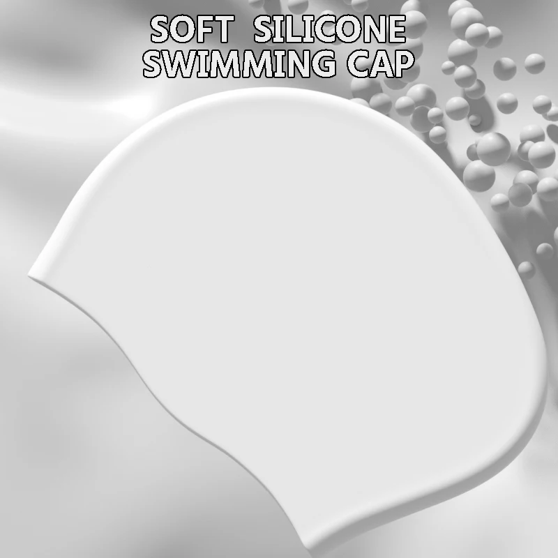 Silicone Swimming Cap Long Hair High Elastic Durable Swim Cap Adults for Women and Men - Image 3