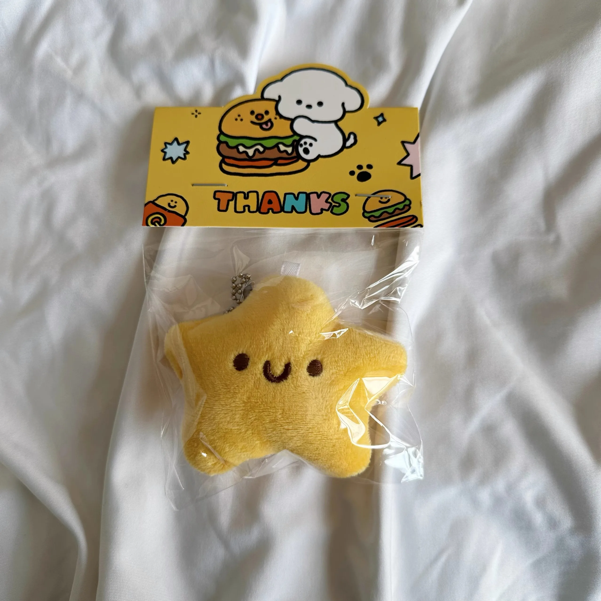 Cute Stars Plush Toy Keychain Girls Fluffy Soft Cute Backpack Bag Pendant Practical Mini Yellow Keychain Charms Keychains Gifts - Image 9