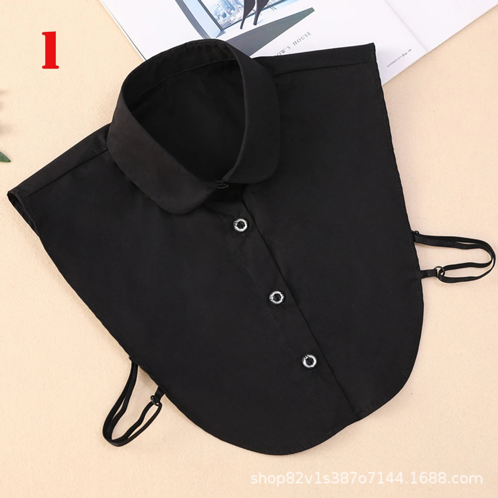 White & Black Blouse Detachable Collars False Collar Solid Shirt Lace False Collar Women Clothes Accessories - Image 7
