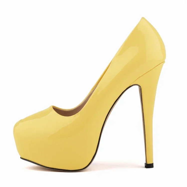 Women Sexy Pumps Stilettos 14cm Super High Heels Round Toes Platform Thin Heel NightClub Party Dress Red Wedding Shoes Big Size - Image 16