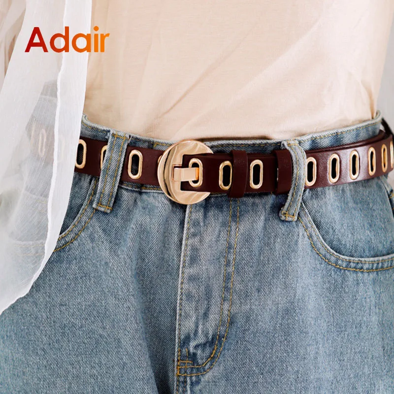 Fashion Women Belt Gold Buckle Belts For Women Waist Belts High Quality Waistband Luxury Ladies Brand For Pants Dresses DT004 - Image 3