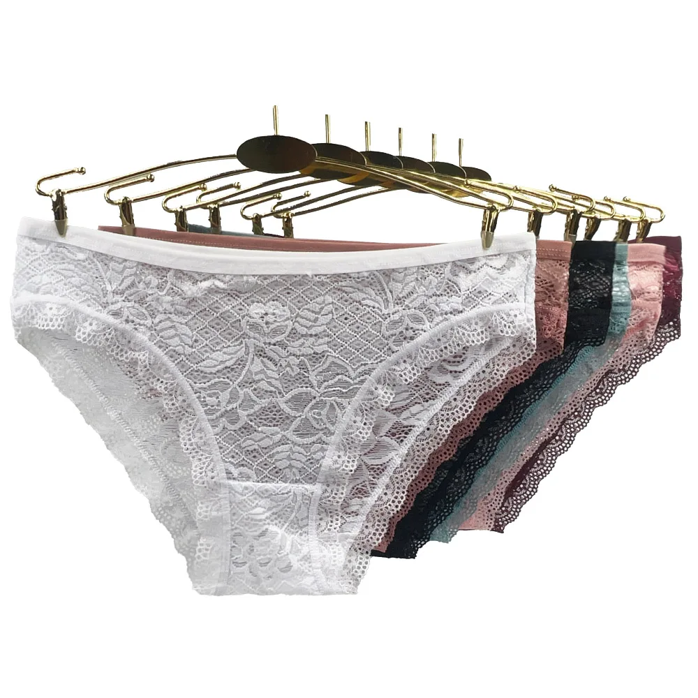 Moonflame 5 Pcs Underwear Girls Low Rise Cotton Briefs Sexy Lace Women's Panties - Image 11