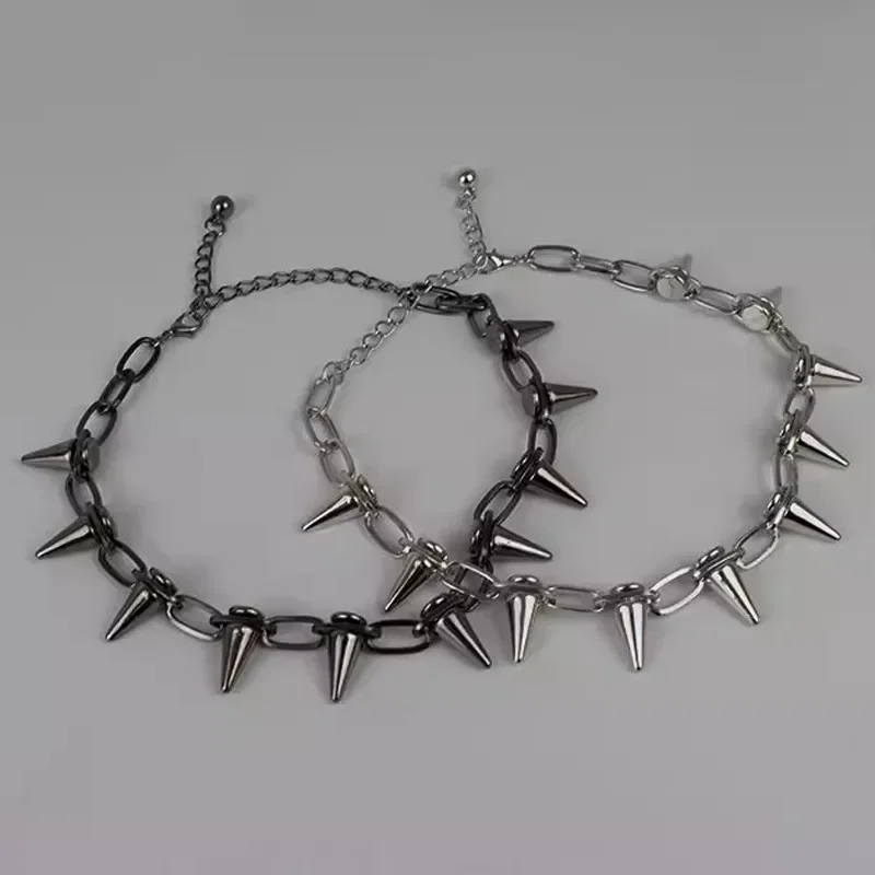 Fashion Punk Spike Chokers Necklaces Goth Rivet Collar Choker Necklace Metal Spike Link Chain Unisex Rock Night Club Jewelry - Image 5