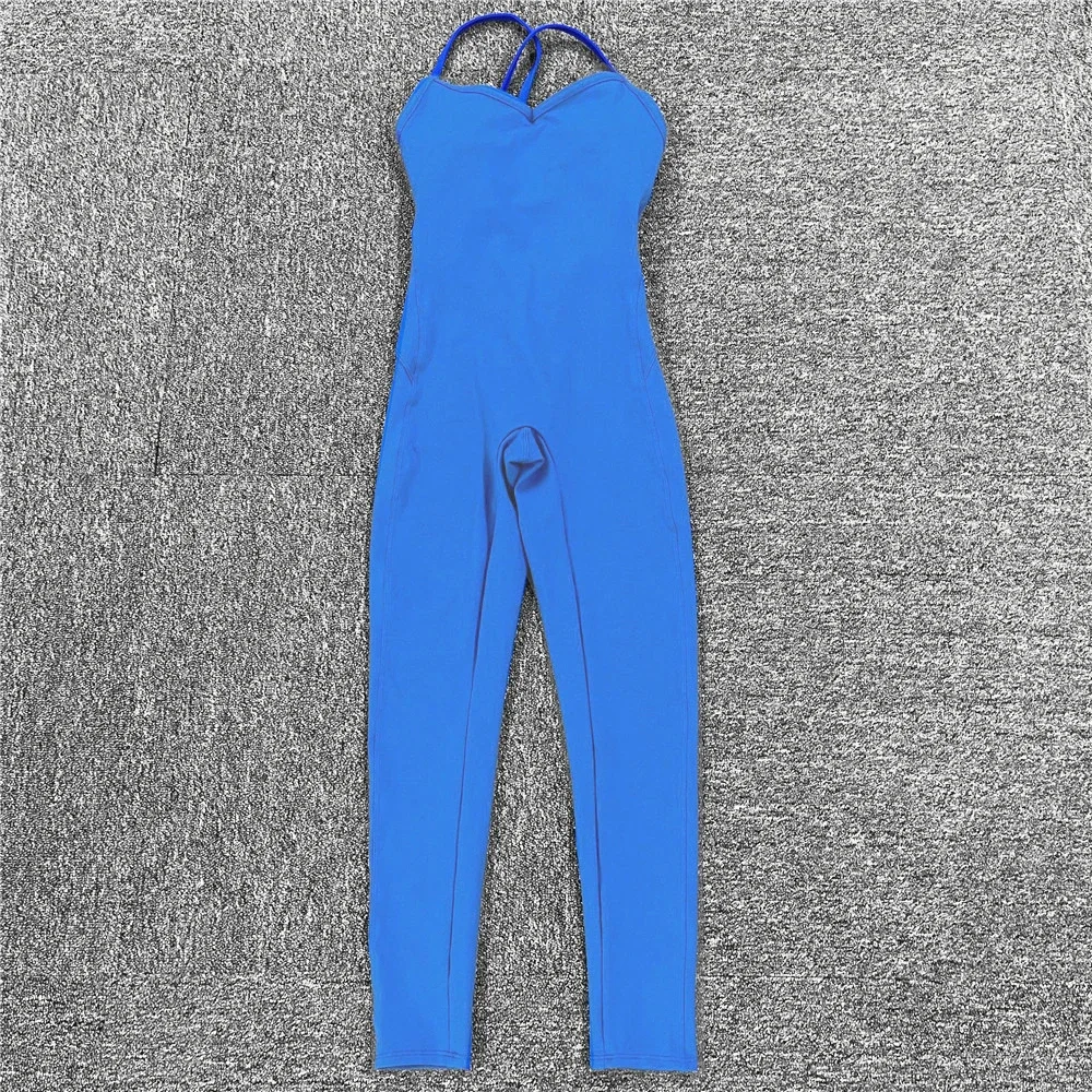 Women Athleisure Fitness Bodysuit 2025 Backless One Piece Yoga Jumpsuit Sports Gym Workout Clothes for Women Tights Active Wear - Image 8