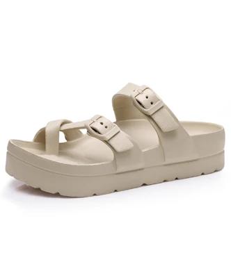 Bebealy Womens Platform Sandals With Arch Support Beach Summer Sandals Adjustable Buckle Woman Comfort Lightweight EVA Slides - Image 10