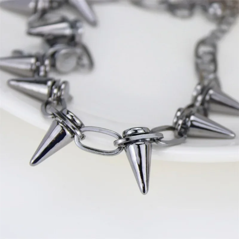 Fashion Punk Spike Chokers Necklaces Goth Rivet Collar Choker Necklace Metal Spike Link Chain Unisex Rock Night Club Jewelry - Image 6