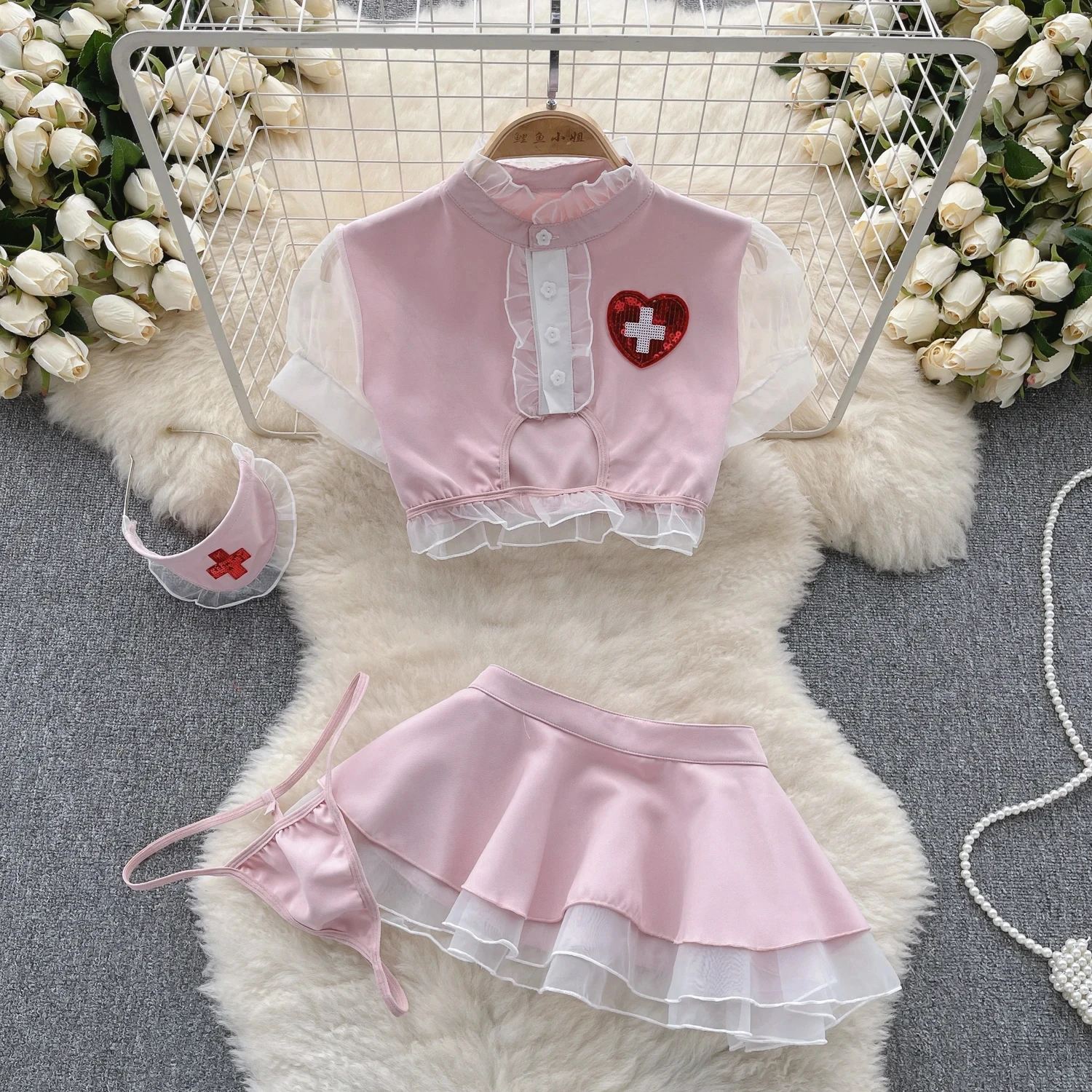 Women' Sexy Lace Camisole Slim Solid Color Sleeveless Bodysuit Erotic Lingerie V-Neck Ultra-Thin Pajamas Hollow Sheer Playsuit - Image 41
