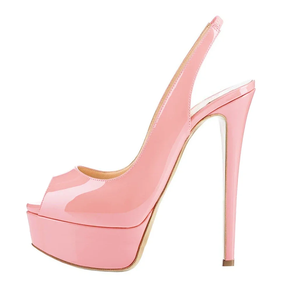 LOSLANDIFEN New 2025 Women Sandals Sexy 14CM Super High Heels Open Toe Platform Sandals Gladiator Party Dress Red Wedding Shoes - Image 11