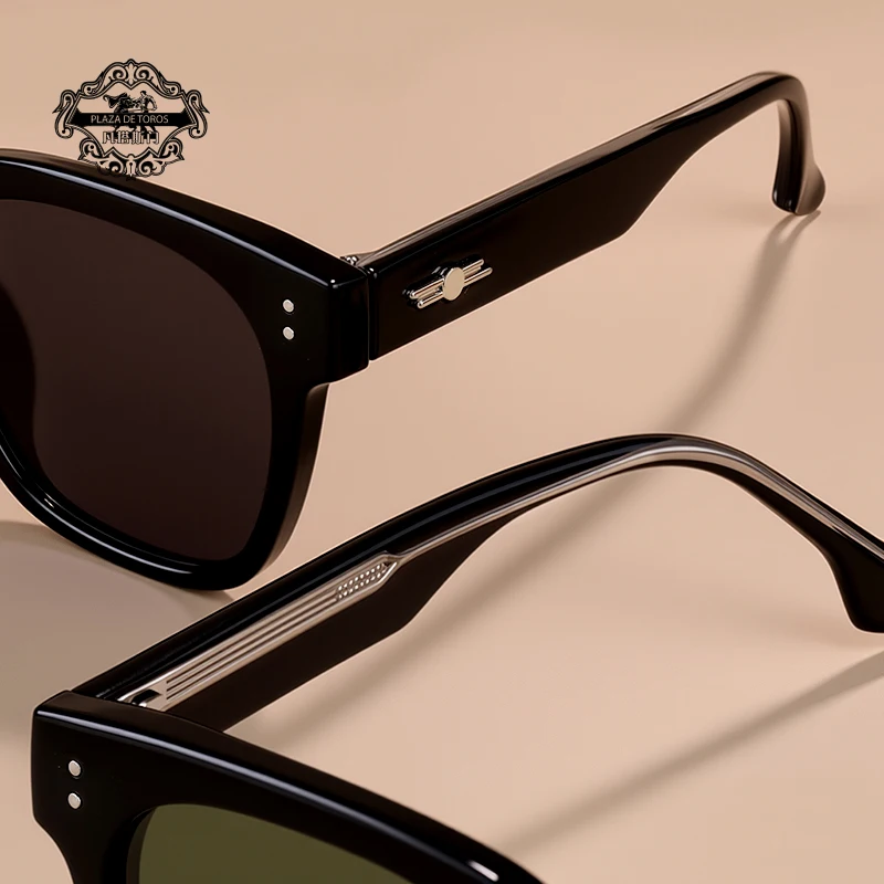 Rivets Sunglasses Men's Polarized Glasses Women Square Green Sunglass Man Eyewear 2025 Women's Eyepieces Lenses Woman Designer - Image 6