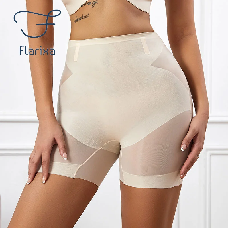 Flarixa Body Shapewear Woman High Waist Slimming Shorts Postpartum Abdomen Control Panties Ultra Thin Ice Silk Shaping Underwear - Image 2