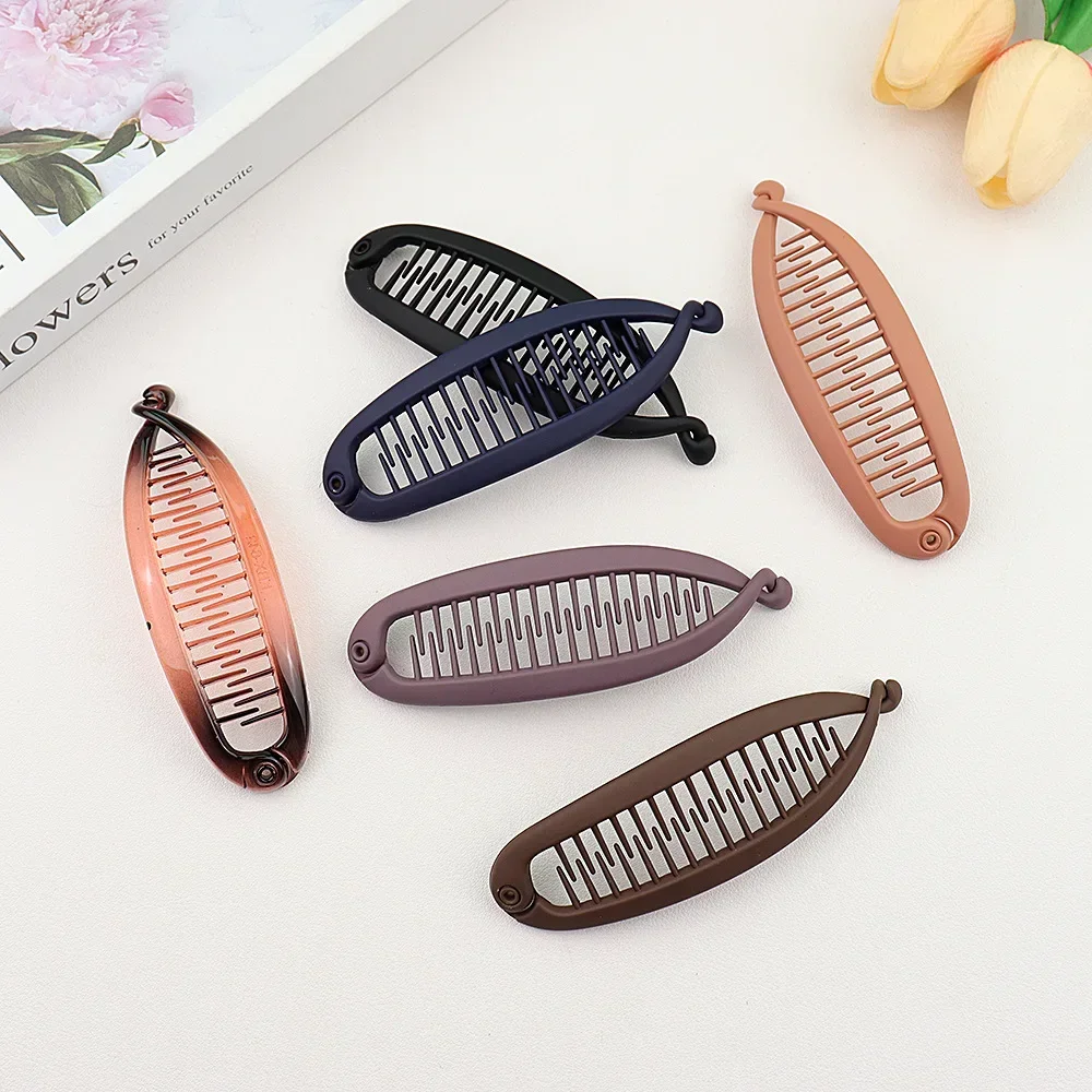 Matte Frosted Ponytail Banana Hair Clip Fish Shaped Hairpin Headband for Women Hair Accessories Twist Clamp Barrettes Headwear - Image 2