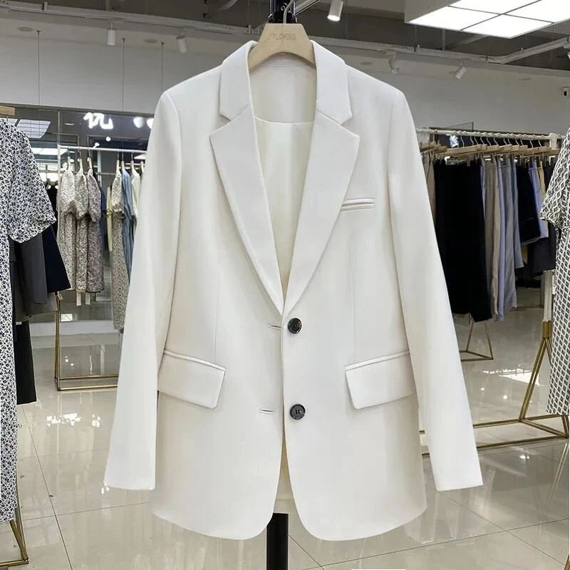 2024 New Red Suit Coat Women's Korean Style Loose Single Breasted Blazers Office Female Temperament Blazers Jacket Outwear Tops - Image 7