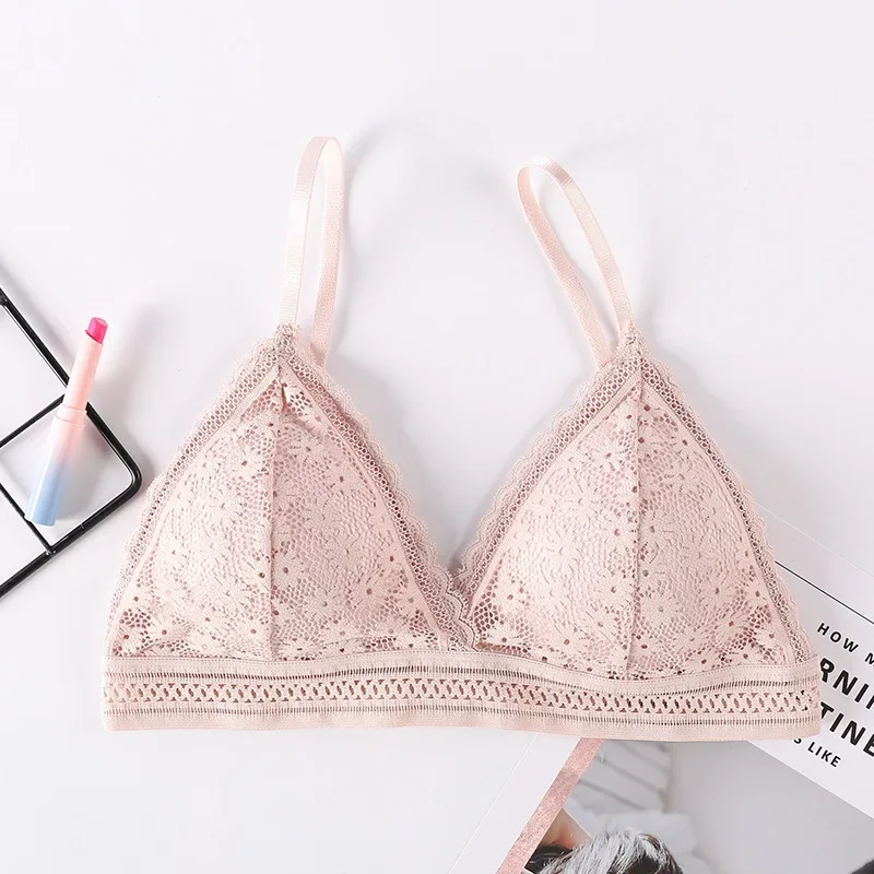 Sexy Floral Lace Bra Top For Women Push Up Female Lingerie breathable Bralette Removable Pad Thin Fashion New Wireless Bras - Image 8