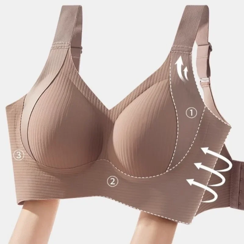 Push-Up Bras For Women Padded Non-wire Bra Seamless Underwear V-neck Tops Sexy Lingerie Adjust Shoulder Straps Intimates M-4XL - Image 5