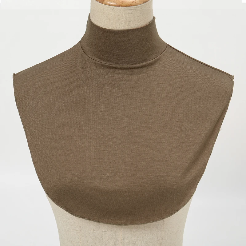 Soft Cotton Modal Fake Collar Neck Cover Ramadan Hijab Cover Headwrap Full Fake Collar High Collars Turtleneck Scarves - Image 18