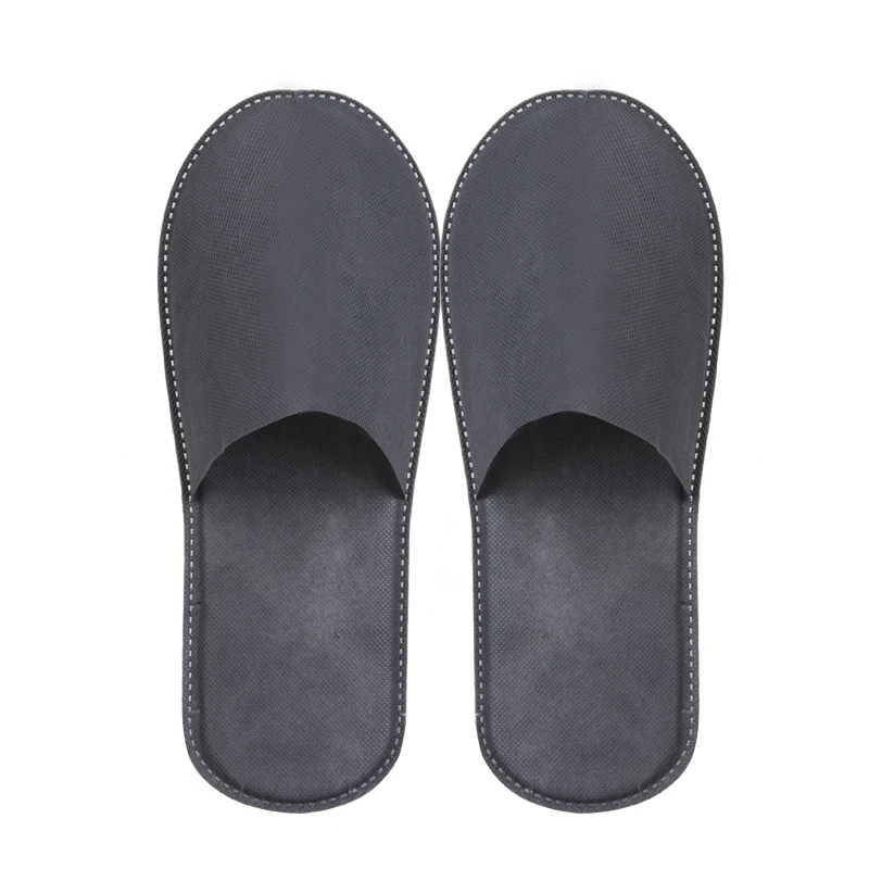 ASILETO 100 Pairs Of Disposable Slippers For Hotel Floor Indoor Guest Salon Non-slip Big Size White Grey - Image 8