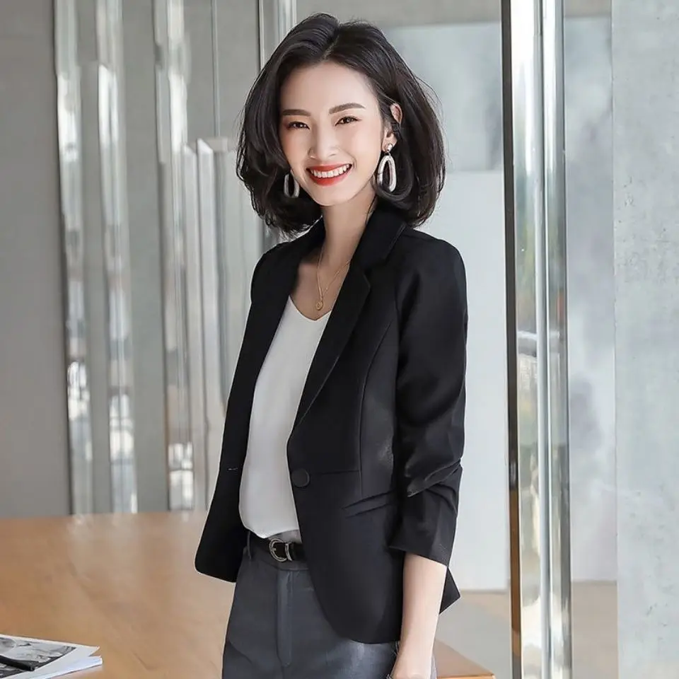 Black Short Latest Fashion Jacket Woman Spring Women's Blazer Suits Tailoring Clothing Blazers Trend Casual Coat High Quality - Image 8