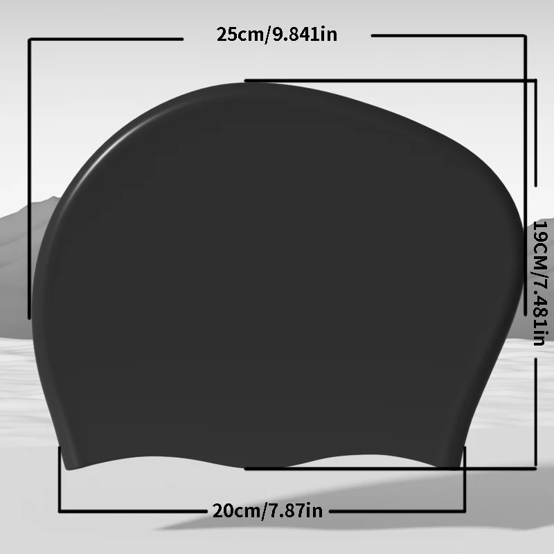 Silicone Swimming Cap Long Hair High Elastic Durable Swim Cap Adults for Women and Men - Image 6