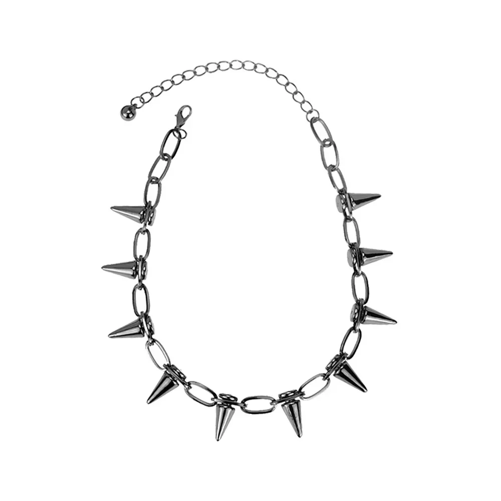 Fashion Punk Spike Chokers Necklaces Goth Rivet Collar Choker Necklace Metal Spike Link Chain Unisex Rock Night Club Jewelry - Image 9