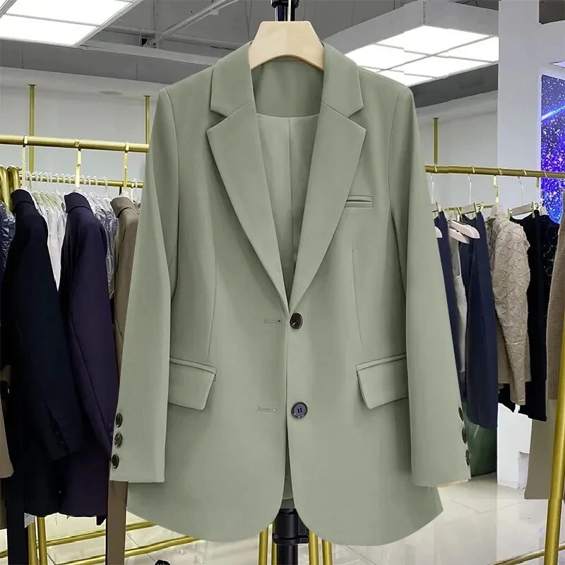 2024 New Red Suit Coat Women's Korean Style Loose Single Breasted Blazers Office Female Temperament Blazers Jacket Outwear Tops - Image 4