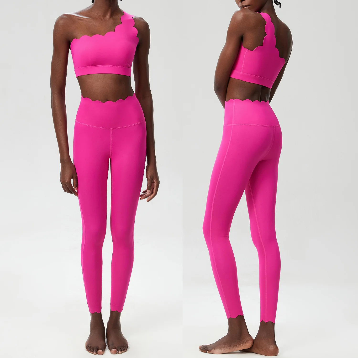 Women Two Pieces Fitness Yoga Set Buttery Soft Running Gym Suit Breathable Quick Dry Sportswear Female Strwetchy Workout Clothes - Image 11
