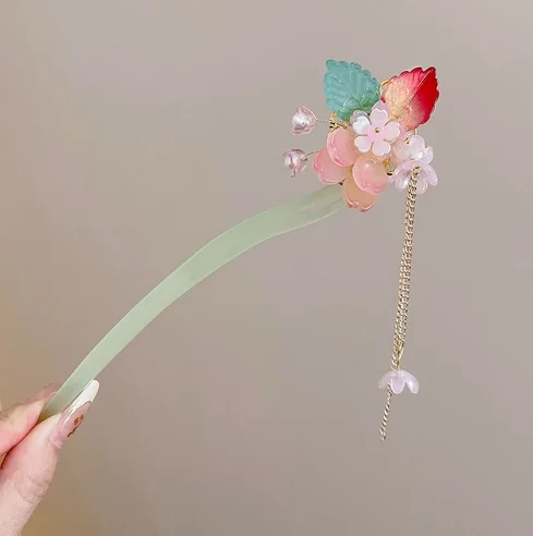 Light Luxury Flower Hairpin For Women Chinese Style Floral Butterfly Tassel Hair Stick Elegant Metal Jewelry Hairpin Hair Clips - Image 47