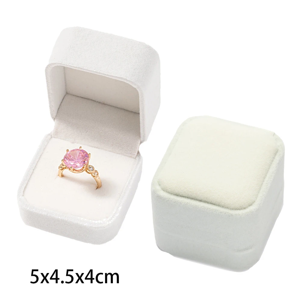 Square Engagement Velvet Earring Ring Packaging Box Jewelry Organizer Valentine Day Gift Case Ring Display Storage Wholesale - Image 24