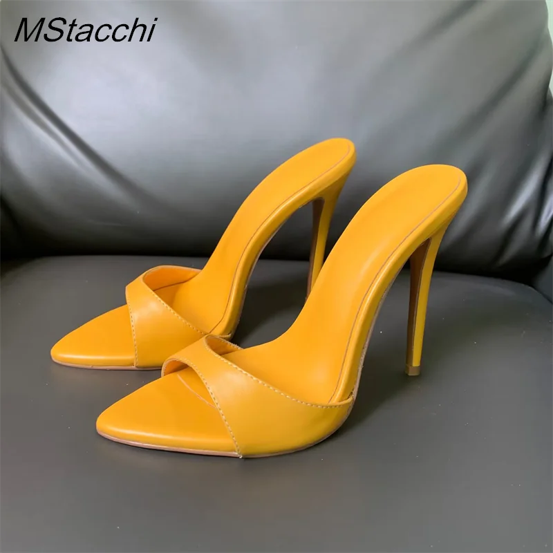 Super-high Heel Slippers Women Shoes Summer Peep Toe Mixed Colors Stiletto Sandals Sexy Party Ladies Shoes Luxury Woman Pumps - Image 10