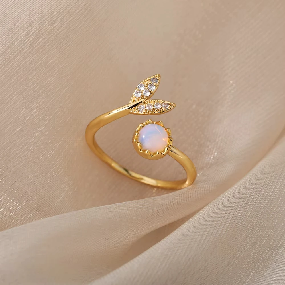 Luxury Zircon Geometric Rings For Women Stainless Steel Gold Color Open Ring Trendy Wedding Party Aesthetic Jewerly Gift Femme - Image 22