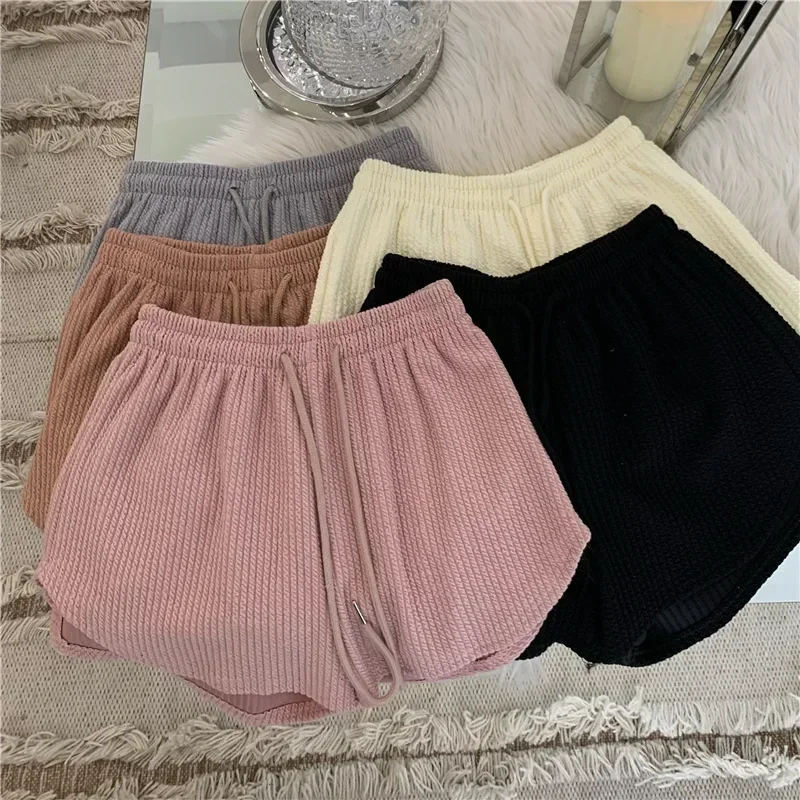 Women Gym Fitness Running Shorts Women's Summer Thin Style Loose Casual Large Size Wide Leg High Waist A-word Sports Hot Pants - Image 6