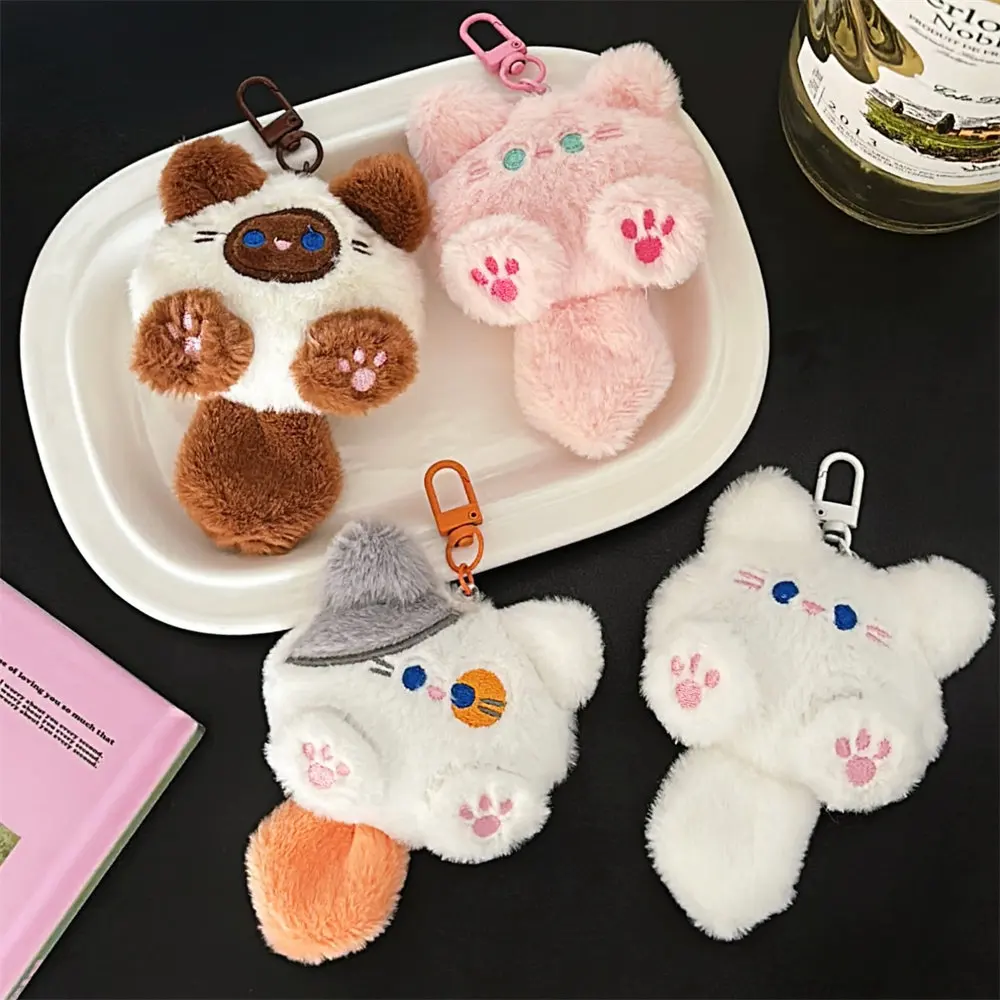 Cute Plush Cat Doll Pendant Girl Backpack Doll Pendant Couple Bag Keychain Decorative Gift - Image 3