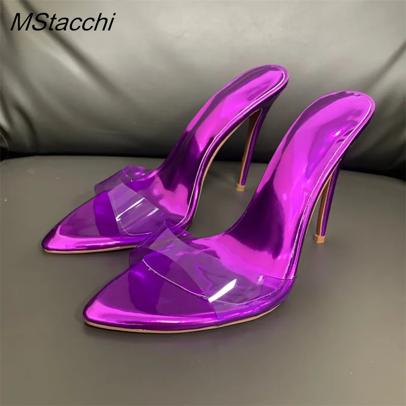 Super-high Heel Slippers Women Shoes Summer Peep Toe Mixed Colors Stiletto Sandals Sexy Party Ladies Shoes Luxury Woman Pumps - Image 19