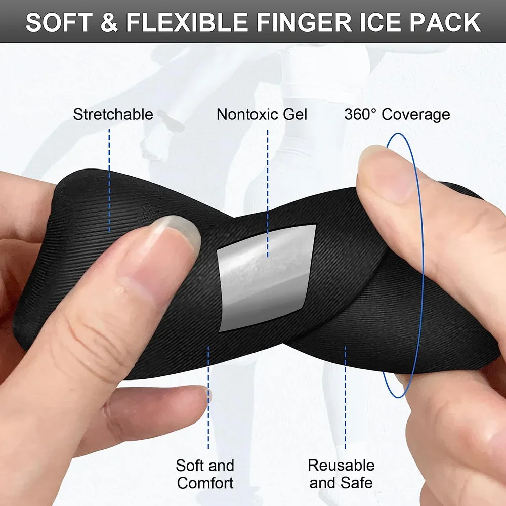 Finger Ice Sleeves 4PCS Finger & Toe Cold Gel Ice Packs, Thumb Ice Packs Hot Cold Compression Sleeves for Arthritis Hand Care - Image 2