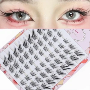 60 natural eyelash clusters DIY eyelash extensions Wispy 3D cat eye eyelash clusters C curly single eyelashes
