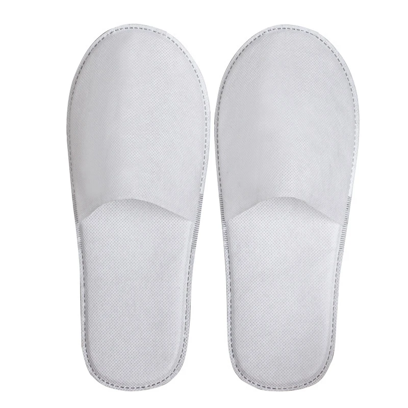 ASILETO 100 Pairs Of Disposable Slippers For Hotel Floor Indoor Guest Salon Non-slip Big Size White Grey - Image 9