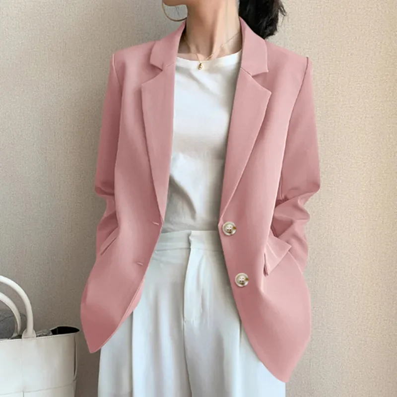 I DO: 01-05 00:14:45 Women Jacket New in Korean Fashion Small Suit Top Brown Suit Coat Clothes Loose Straight Temperament Slim B - Image 5