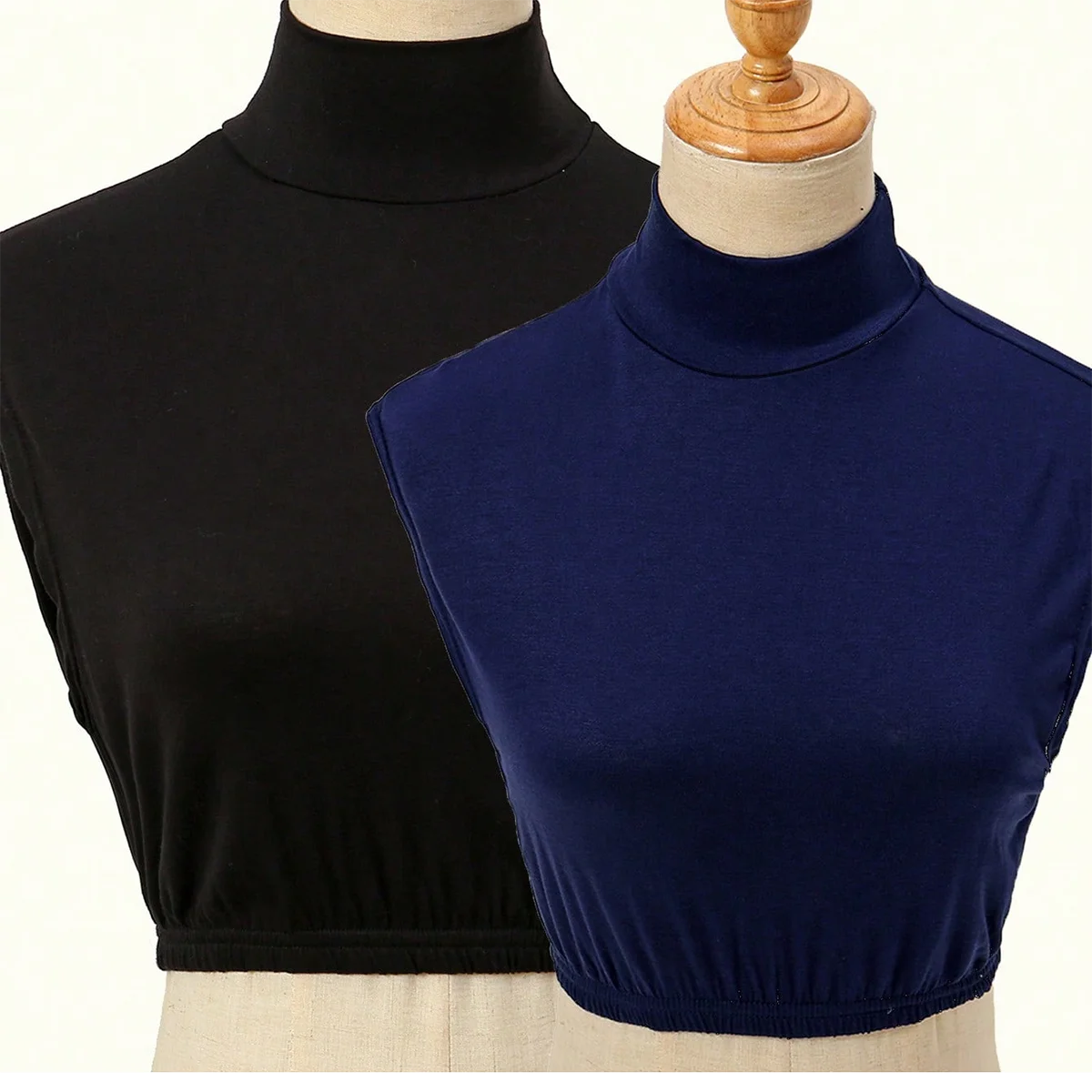 Newest Cotton Modal False Collar Neck Cover Detachable Collars Solid Color False Collar For Woman Mock Half Top Loose Hem Collar - Image 9