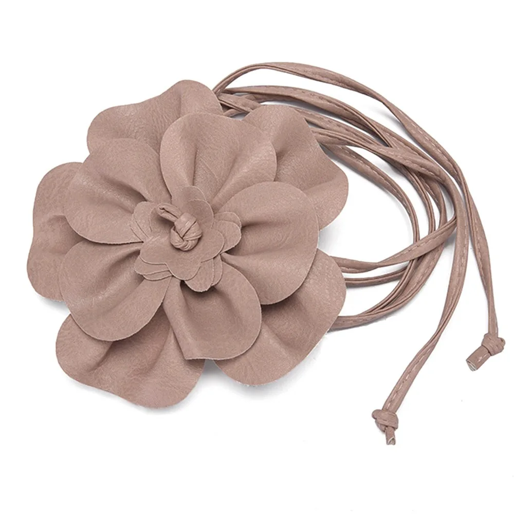 PU Leather Flower Rope Belts Luxury DIY Woven Waistband Strap Decorative Waist Braid Tie For Skirts Jeans Dress Clothes Fashion - Image 10