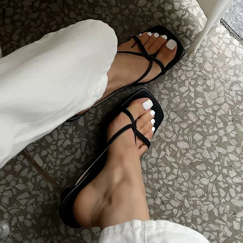 2025 Summer Women Clip Toe Slippers Fashion Dress Slide Shoes Ladies Elegant High Heel Footwear - Image 4