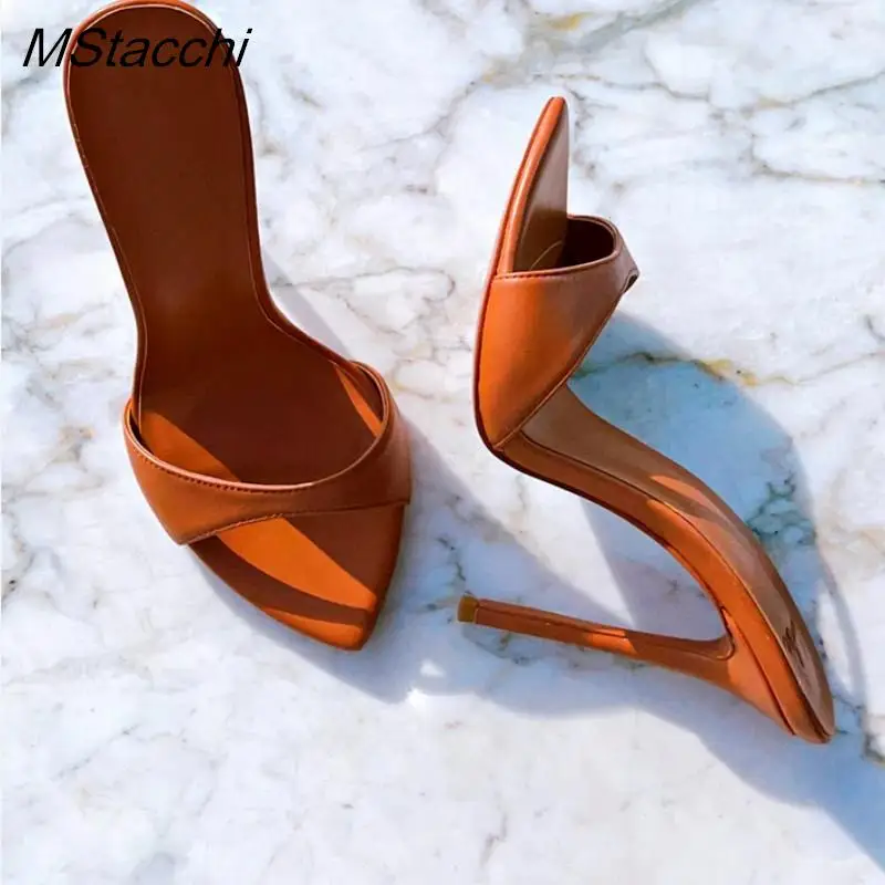 Super-high Heel Slippers Women Shoes Summer Peep Toe Mixed Colors Stiletto Sandals Sexy Party Ladies Shoes Luxury Woman Pumps - Image 3