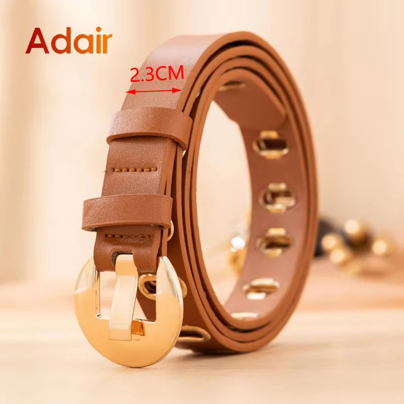 Fashion Women Belt Gold Buckle Belts For Women Waist Belts High Quality Waistband Luxury Ladies Brand For Pants Dresses DT004 - Image 5