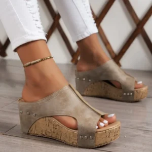 Fashion Woman Summer Shoes Sandals Wedge Sandal For Women Elegant Women's Sandals Slide Huaraches Female Women Heels Footwear