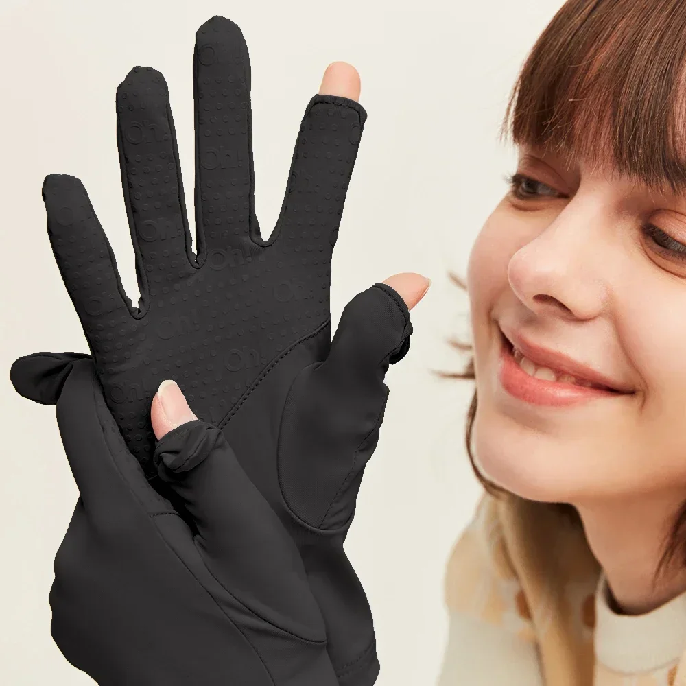 OhSunny UV Protection Golf Gloves Women Summer Touch Screen Sunscreen CoolChill Breathable Fingerless Mitten for Driving Cycling - Image 7