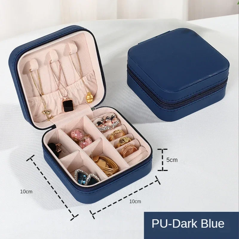 Jewelry Organizer Display Travel Jewelry Case Boxes Portable Jewelry Box Leather Storage Joyeros Organizador De Joyas - Image 9