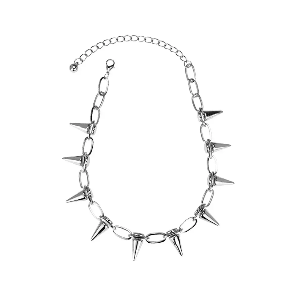 Fashion Punk Spike Chokers Necklaces Goth Rivet Collar Choker Necklace Metal Spike Link Chain Unisex Rock Night Club Jewelry - Image 8
