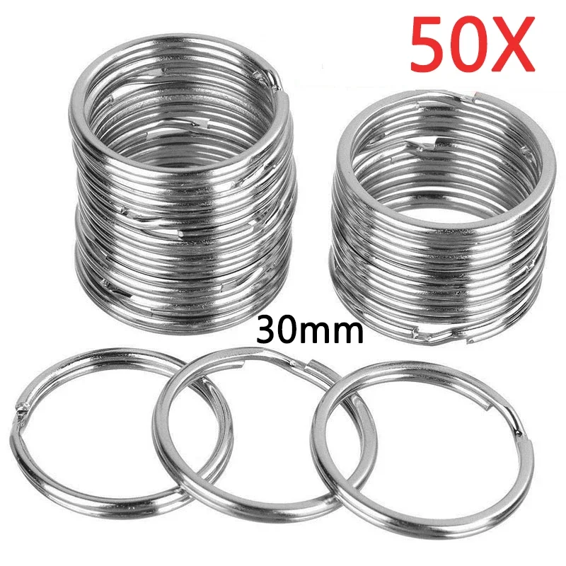30mm/25mm/20mm Metal Key Rings Keychain Sets Keyfob Anti-rust KeyRings Key Chains Car Key Pendant Split - Image 9