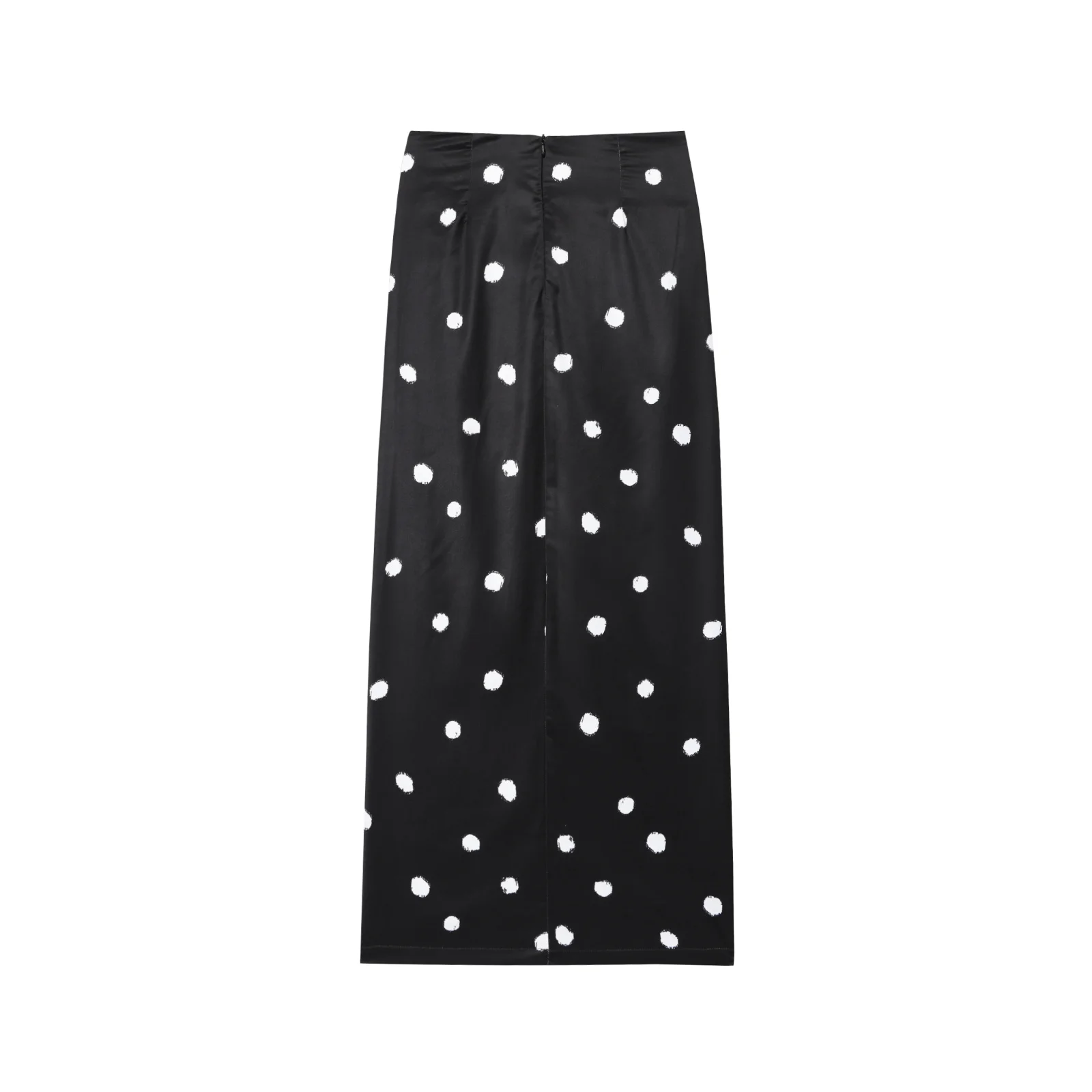 2025 Sexy Black Polka Dot Midi Skirt: Thigh-High Slit, Bow-Tie Waist, Ankle-Length Curve-Hugging Design For Woman Summer Casual - Image 6