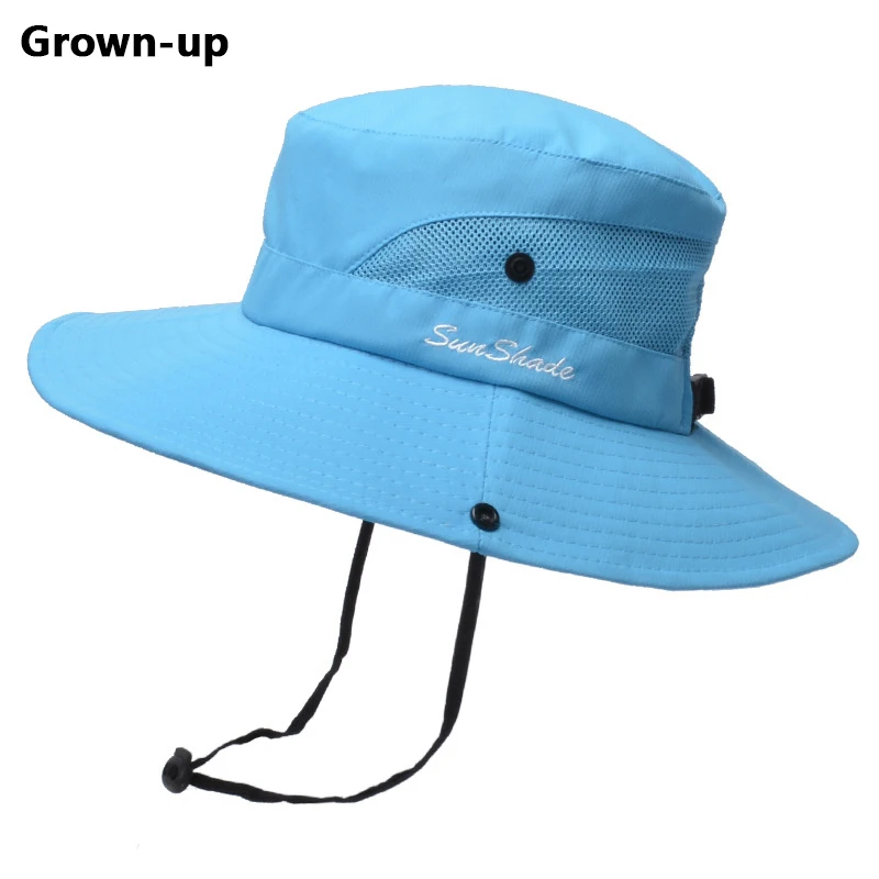 Summer outdoor sun hat, breathable sun hat, foldable sun hat, face mask hat, female ponytail hole fisherman hat - Image 14