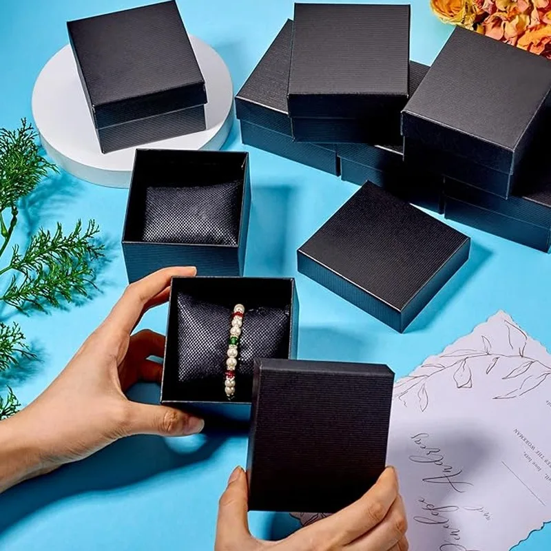 5-30pcs Packaging and Display Watch Boxes Gifts Black Red Blue Paper Storage Box Bracelet Paper Wholesale Jewelry Accessories - Image 3